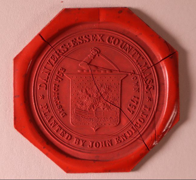 Red wax town seal